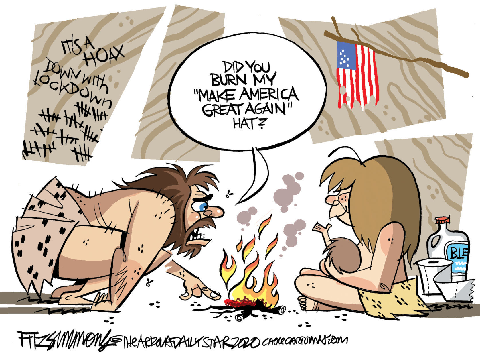 Daily Fitz Cartoon: Lock Down